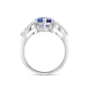 3.01 Pear Natural Tanzanite Trilogy Ring White Gold