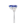 3.01 Pear Natural Tanzanite Trilogy Ring White Gold