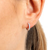 Small Diamond Huggie Earrings White Gold