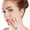 Channel Set Diamond Huggie Earrings White Gold
