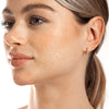 Mini Diamond Hoop Earrings Rose Gold