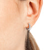 Mini Diamond Hoop Earrings White Gold