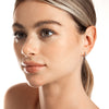 Mini Diamond Hoop Earrings White Gold