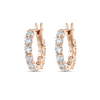 Mini Diamond Hoop Earrings Rose Gold