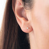 0.1ct Each Round Natural Diamond Stud Earrings Yellow Gold