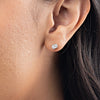 0.3ct Each Oval Natural Diamond Stud Earrings White Gold