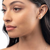 0.3ct Each Oval Natural Diamond Stud Earrings White Gold