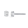 0.3ct Each Oval Natural Diamond Stud Earrings White Gold