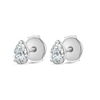 0.5ct Each Pear Lab-Grown Diamond Stud Earrings White Gold