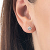 0.5ct Each Round Natural Diamond Stud Earrings White Gold
