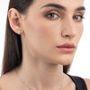 1ct Each Round Natural Diamond Stud Earrings White Gold