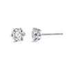 1ct Each Round Natural Diamond Stud Earrings White Gold