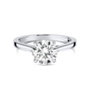 1.5 Carat Natural Round Classic Solitaire White Gold Ring