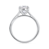 1.5 Carat Natural Round Classic Solitaire White Gold Ring