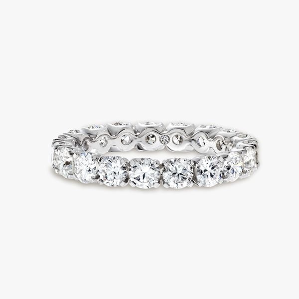 2ct Round Lab Grown Diamond Full Eternity Ring White Gold