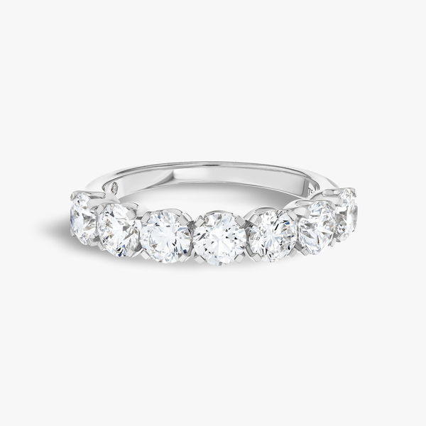 2ct Round Lab Grown Diamond 7-Stone Eternity Ring White Gold