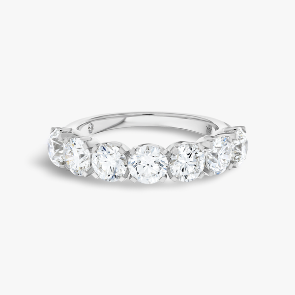 2.5ct Round Lab Grown Diamond 7-Stone Eternity Ring White Gold