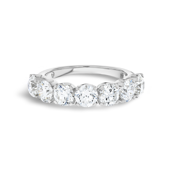 2.5ct Round Lab Grown Diamond 7-Stone Eternity Ring White Gold