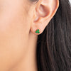 Trio Cluster Emerald Earrings Yellow Gold