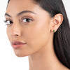 Trio Cluster Emerald Earrings Yellow Gold
