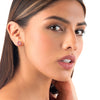 Circular Pink Sapphire Earrings Rose Gold