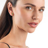 Elegant Emerald Bar Earrings Yellow Gold