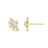 Diamond Sunrise Earrings Yellow Gold