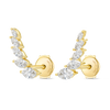 Angel Wings Diamond Earrings Yellow Gold
