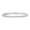 5ct Lab-Grown Diamond Tennis Bracelet White Gold