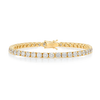 7ct Lab-Grown Diamond Tennis Bracelet Yellow Gold