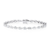 10ct Lab-Grown Pear Diamond Tennis Bracelet White Gold