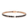 13ct Natural Black Diamond Tennis Bracelet Rose Gold
