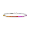 2ct Natural Rainbow Sapphire Tennis Bracelet White Gold