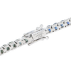 2ct Natural Rainbow Sapphire Tennis Bracelet White Gold