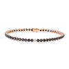 4ct Natural Black Diamond Tennis Bracelet Rose Gold