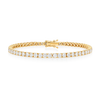 4ct Natural Diamond Tennis Bracelet Yellow Gold
