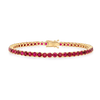 4ct Natural Ruby Tennis Bracelet Yellow Gold