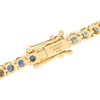 4ct Natural Rainbow Sapphire Tennis Bracelet Yellow Gold