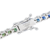 5ct Natural Rainbow Sapphire Tennis Bracelet Yellow Gold