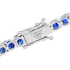 6ct Natural Blue Sapphire Tennis Bracelet White Gold