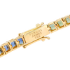 6ct Natural Princess Rainbow Sapphire Tennis Bracelet Yellow Gold