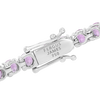 6ct Natural Pink Sapphire Tennis Bracelet White Gold