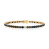 8ct Natural Black Diamond Tennis Bracelet Yellow Gold