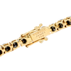 8ct Natural Black Diamond Tennis Bracelet Yellow Gold