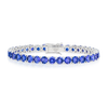 12ct Natural Tanzanite Tennis Bracelet White Gold