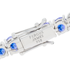 12ct Natural Tanzanite Tennis Bracelet White Gold