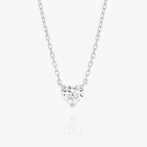 0.3ct Heart Diamond Lab-Grown Pendant White Gold