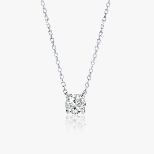 0.3ct Round Diamond Lab-Grown Pendant White Gold
