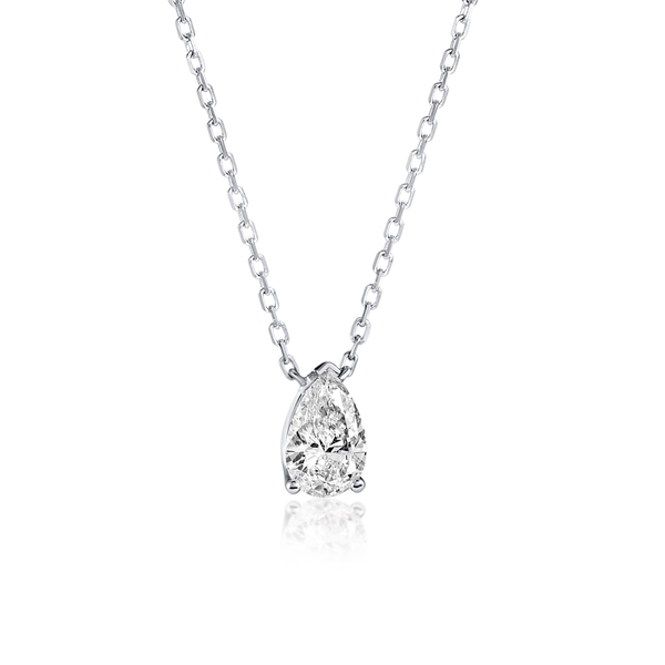 0.5ct Pear Diamond Lab-Grown Pendant White Gold