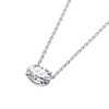 0.7ct Oval Diamond Pendant White Gold